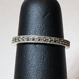 Sterling Marcasite Eternity Band Ring